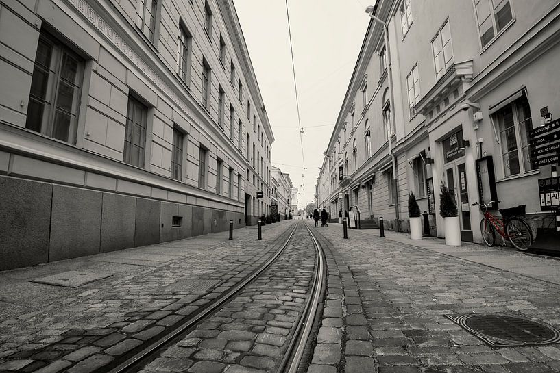 Straatbeeld in Helsinki van Leon Doorn