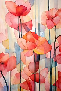 Mohnblumen abstrakt