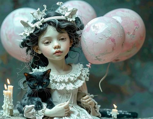 Prinsesje met haar kat...