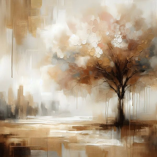 Grand arbre doré par FoXo Art