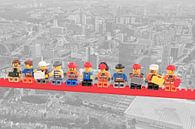 Lunch atop a skyscraper Lego edition - Rotterdam van Marco van den Arend thumbnail