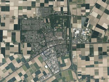 Luchtfoto van Emmeloord van Maps Are Art