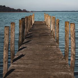 Ponton au bord du lac de Chiem sur Tamara S.