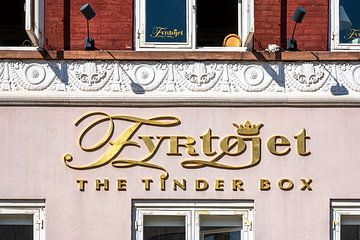 Facade of restaurant the Tinderbox on the Nyhavn in Copenhagen by Evert Jan Luchies
