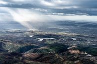 Kruja Mountains rough nature landscape with dark clouds near Kru by Werner Lerooy thumbnail