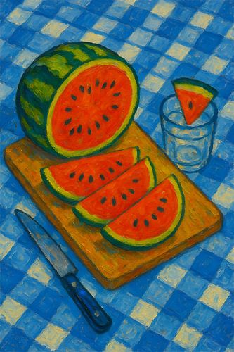Watermeloen schilderij.