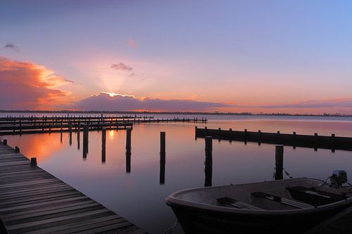 Zonsopkomst aan het Bergumermeer
