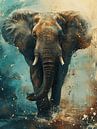 Elephant in the Watercolour Oasis by Eva Lee thumbnail