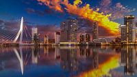 Rotterdam Sunset van Robert Stienstra thumbnail