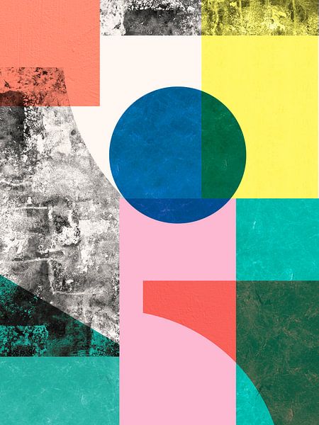 Geometrische collage 5 van Vitor Costa
