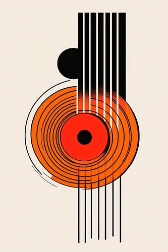 Abstracte vinyl plaatafbeelding - Minimalistisch
