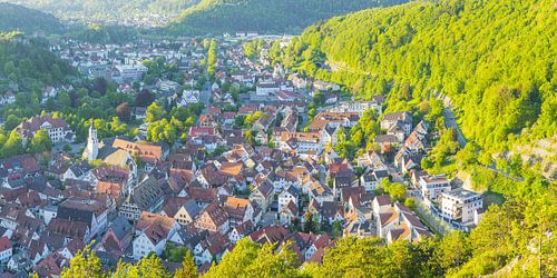Blaubeuren op de Schwäbische Alb, Baden-Württemberg, Duitsland
