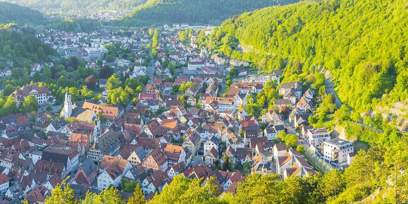 Blaubeuren op de Schwäbische Alb, Baden-Württemberg, Duitsland van Walter G. Allgöwer