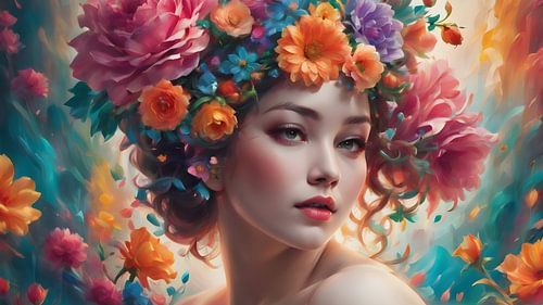 Floraal Vrouwenbeeld