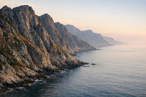 Cliffs in the evening mist – Rugged Coastal Cliffs