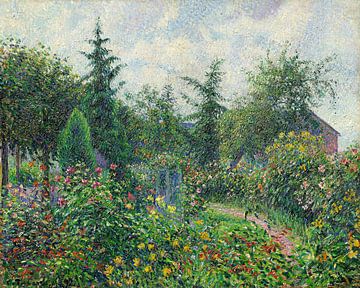 Tuin en kippenhok bij Octave Mirbeau, Les Damps, Camille Pissarro
