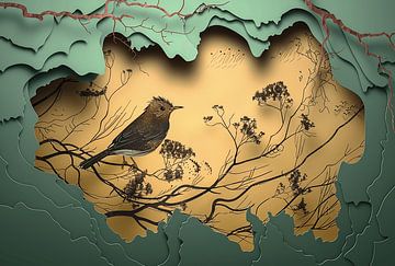 Vogel van Abstracte Schoonheid van Karina Brouwer