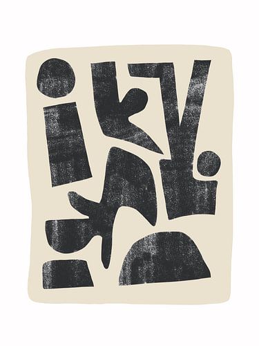 Modern Abstract NO.2 Schwarz