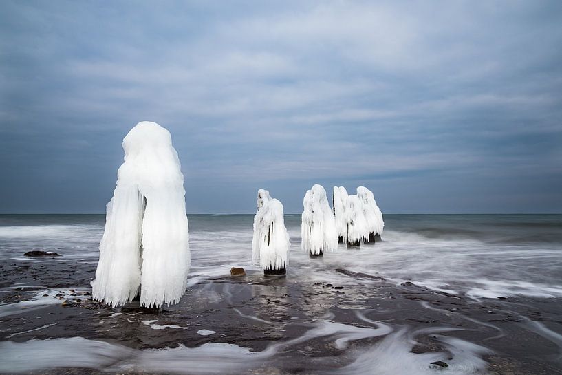 Winter an der Küste der Ostsee bei Kühlungsborn van Rico Ködder