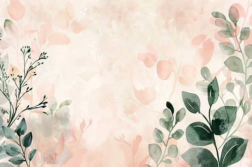 Abstracte natuur in pasteltinten ontwerp