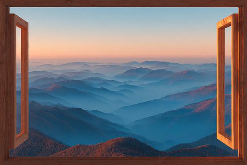 prachtig uitzicht over de bergen