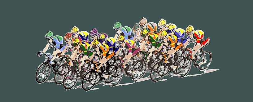 peloton  wielrenners by ! Grobie