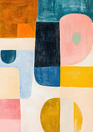 Abstrait pastel | Équilibre géométrique sur Art Merveilleux