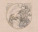Historische kaart van het noordelijk halfrond en de noordpool van Andrea Haase thumbnail