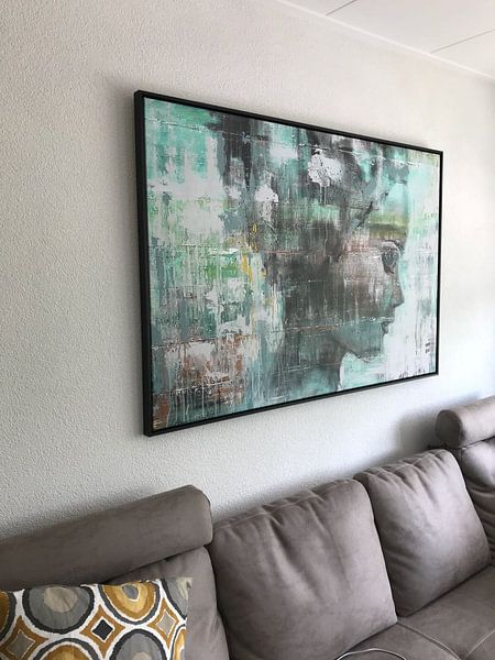 Klantfoto: Angie green van Atelier Paint-Ing, op canvas