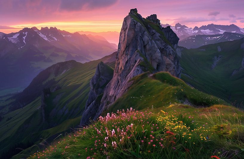 Bergsommer: Natur in Vollendung von fernlichtsicht