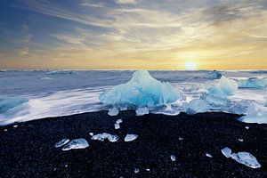 Glace bleue à la plage de diamants sur Tilo Grellmann