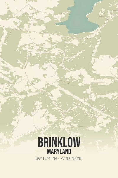 Vintage map of Brinklow (Maryland), USA. by Prints of Place