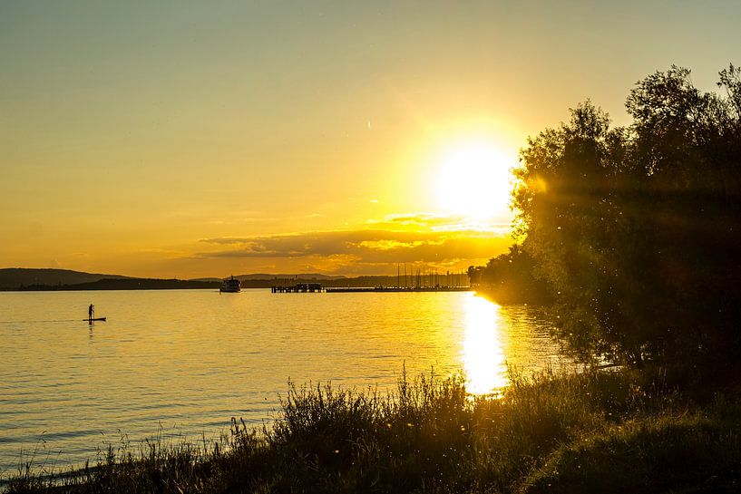Zonsondergang aan het Bodenmeer van Dieter Walther