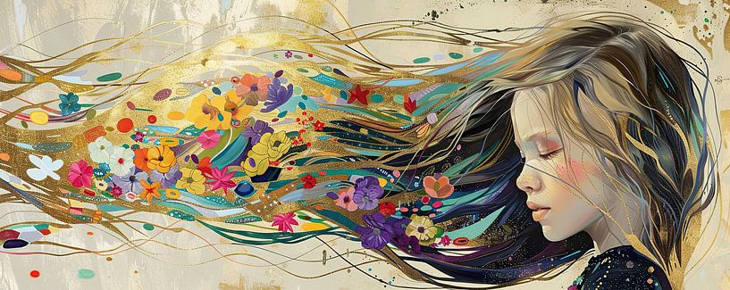 Girl Flower Splendour by Art Whims