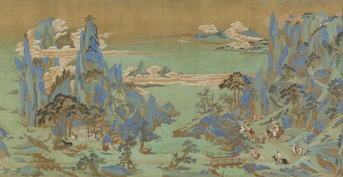 Journey to Shu (detail), Qiu Ying, Wen Zhengming