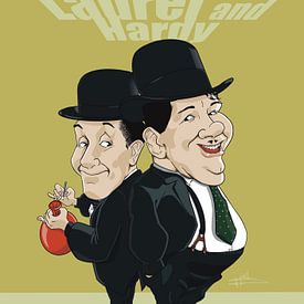 Stan Laurel and Oliver Hardy van NoëlArts