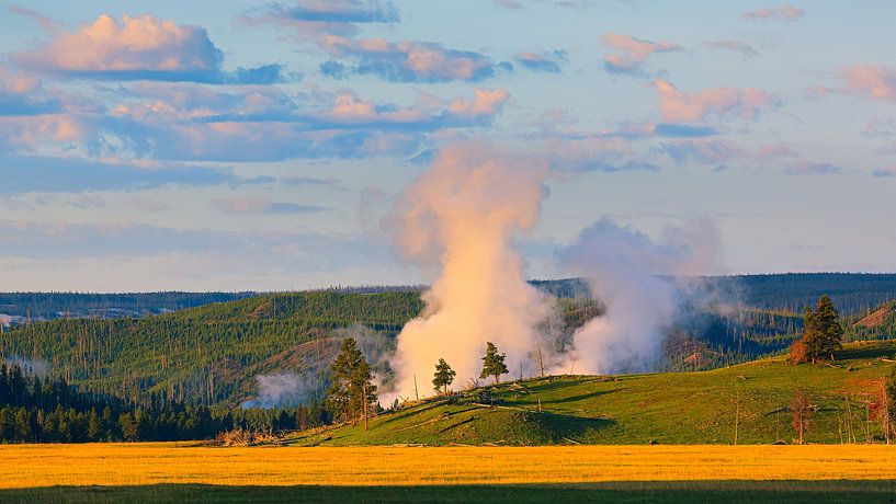Geisers in Yellowstone Nationaal Park van Henk Meijer Photography