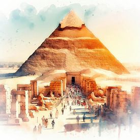 Piramide van Cheops (Egypte) van Digital Art Nederland