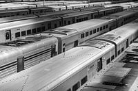 Wagons de chemin de fer à shunting yard midtown new york