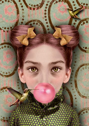 Kaugummi platzen lassen