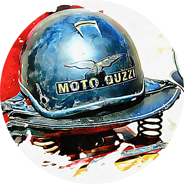 Moto Guzzi motorfietshelm van Dorothy Berry-Lound