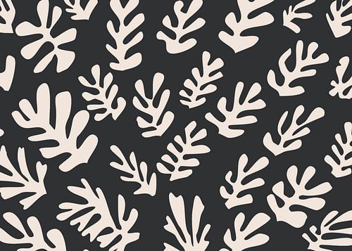 Inspiré par Henri Matisse Algues Corail BW