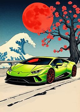 Lamborghini Huracan Ukiyo-e by MIROKKU