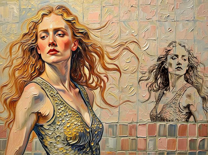 Ladies double portrait 05 (mural) by Hans Levendig (lev&dig fotografie)