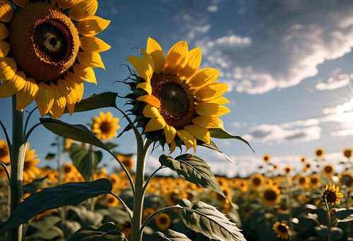 Stralende Zonnebloem: Natuur in Volle Bloei