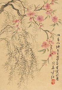 Hanko Okada. Peach Blossoms and Willows