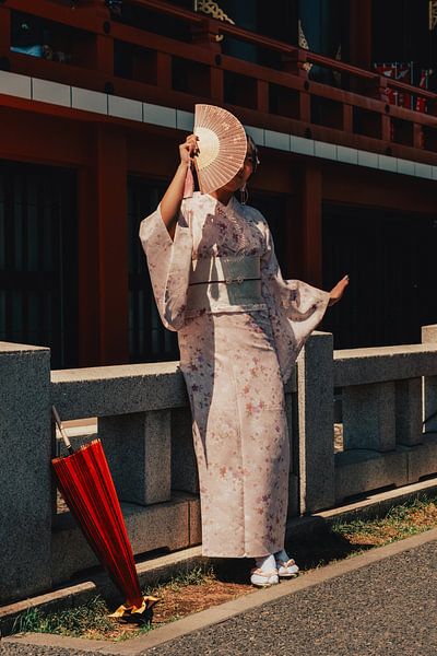 Tradition and style: kimono and fan in Tokyo by NZME Photography