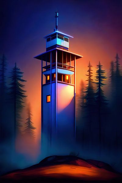 Leuchtturm bei Nacht von Laly Laura