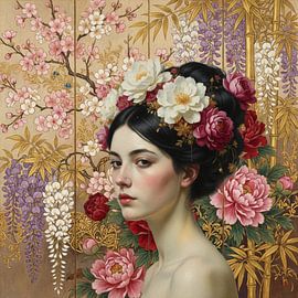 The Wisteria Screen I by J.O. Han