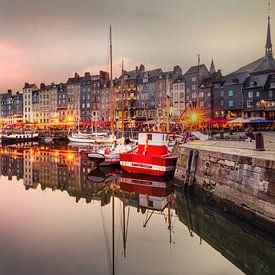 The port of Honfleur by Enrico Veneziano